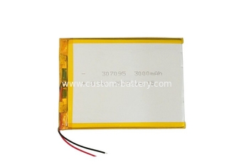 China High Capacity 3.7 V Lipo Battery 3000mAh 307095 For Telecommunications supplier